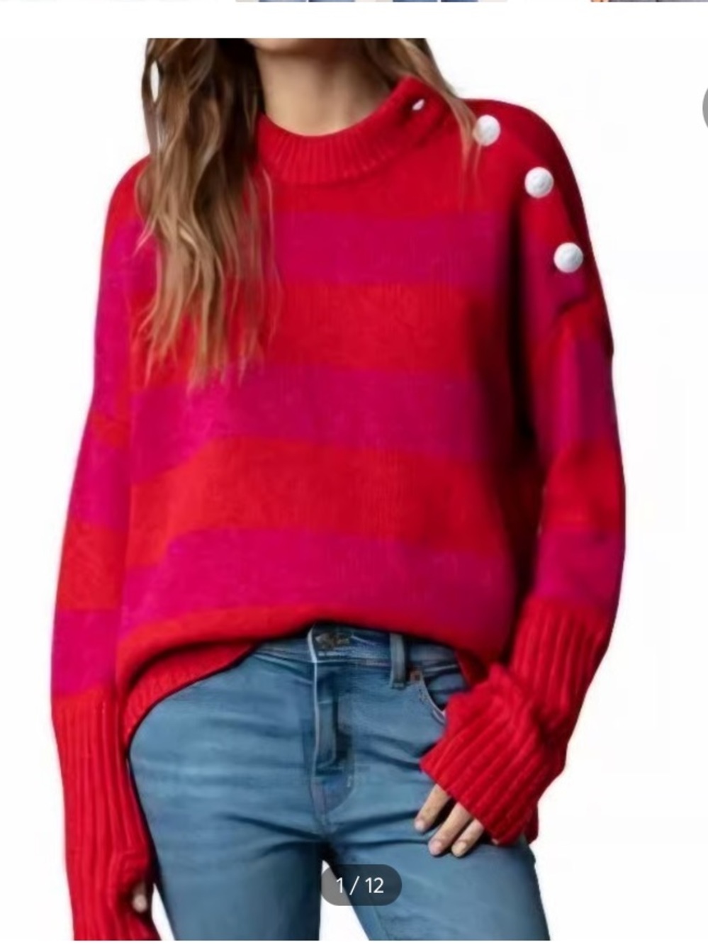 Zadiq & Voltaire Malta stripe sweater small